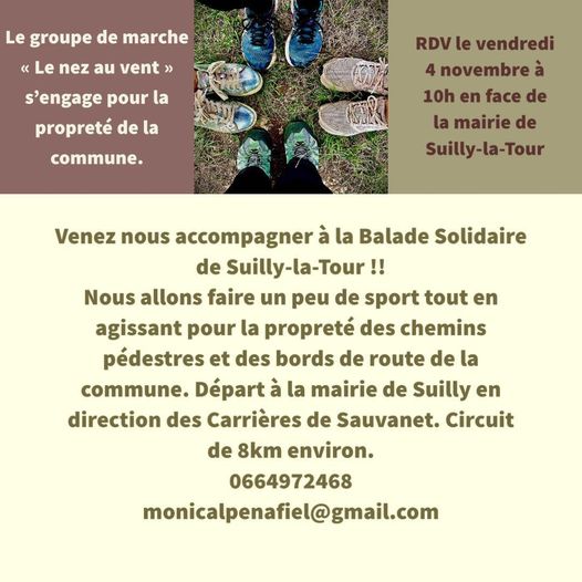 balade solidaire Suilly la Tour