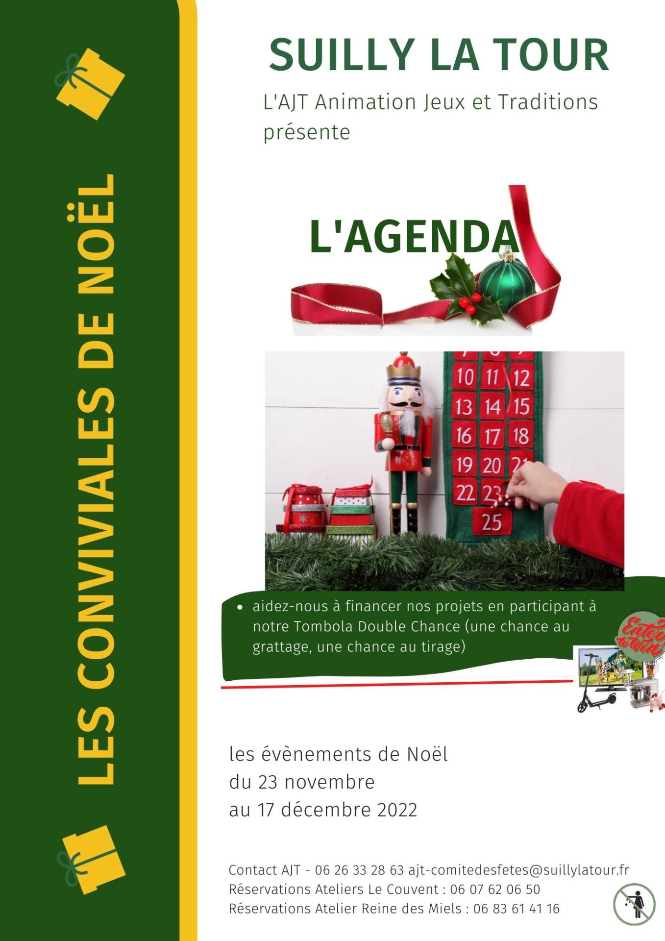 Les Conviviales de Noël Agenda AJT Comité des Fêtes Suilly la Tour